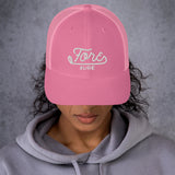 Fore Sure Golf Logo Netted Trucker