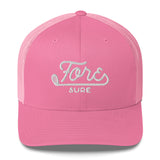 Fore Sure Golf Logo Netted Trucker